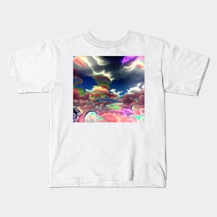 Psychedelic Clouds Kids T-Shirt